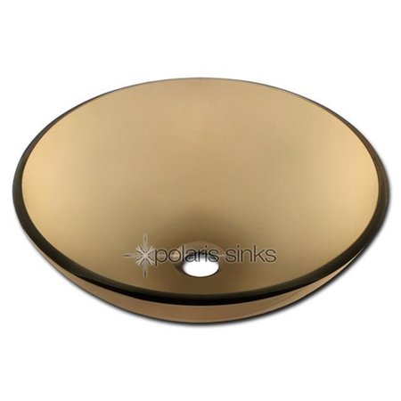 POLARIS SINKS Polaris Sink P106T Taupe Colored Glass Vessel Sink P106T